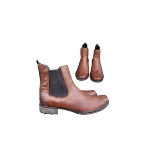 38 Remonte Genuine Leather Brown Mid Chelsea Ankle Boot Bootie Shoe Barn Women 7